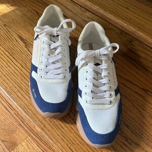 Sam Edleman Layla Navy and White Sneaker